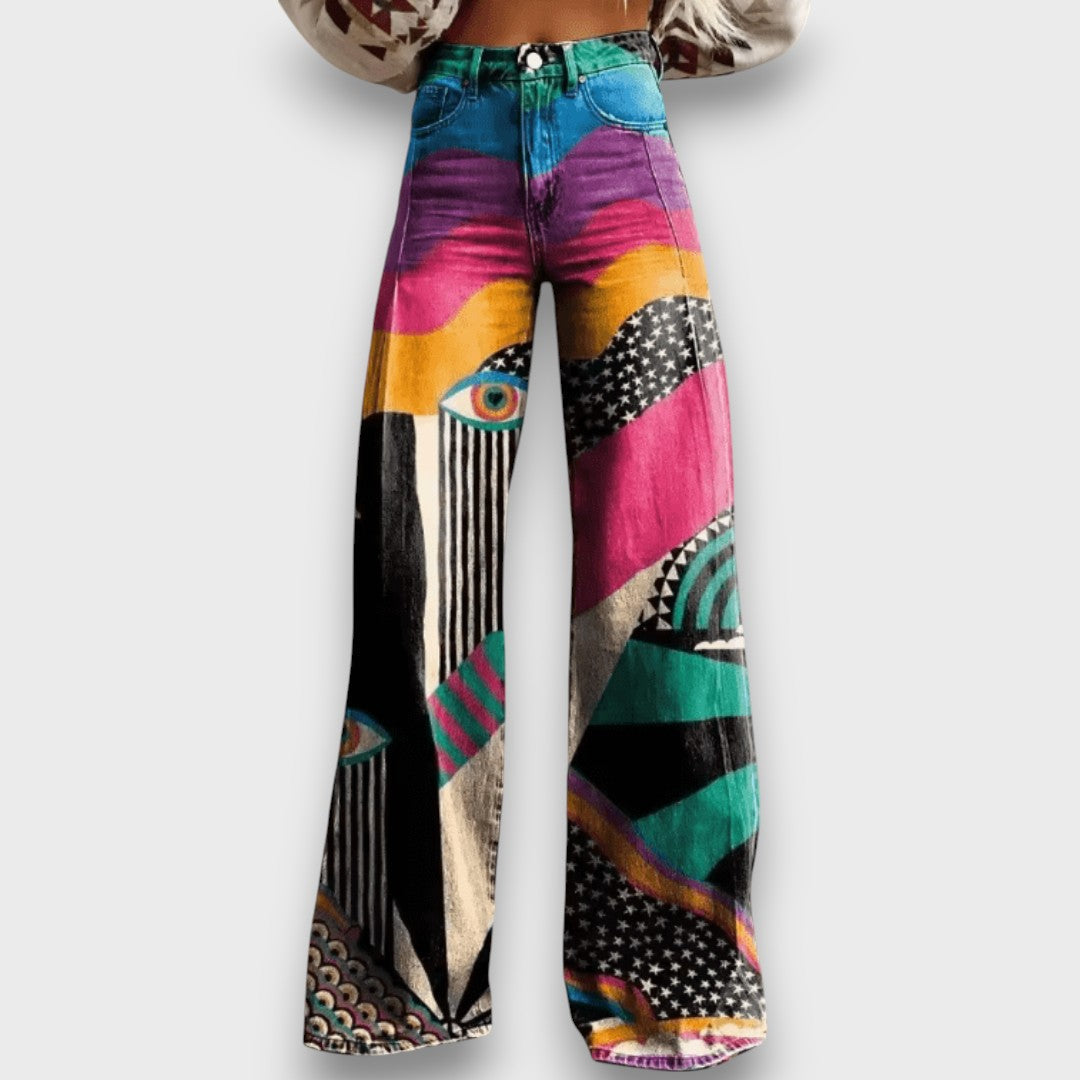 Pantalon Palazzo Boho Imprimé