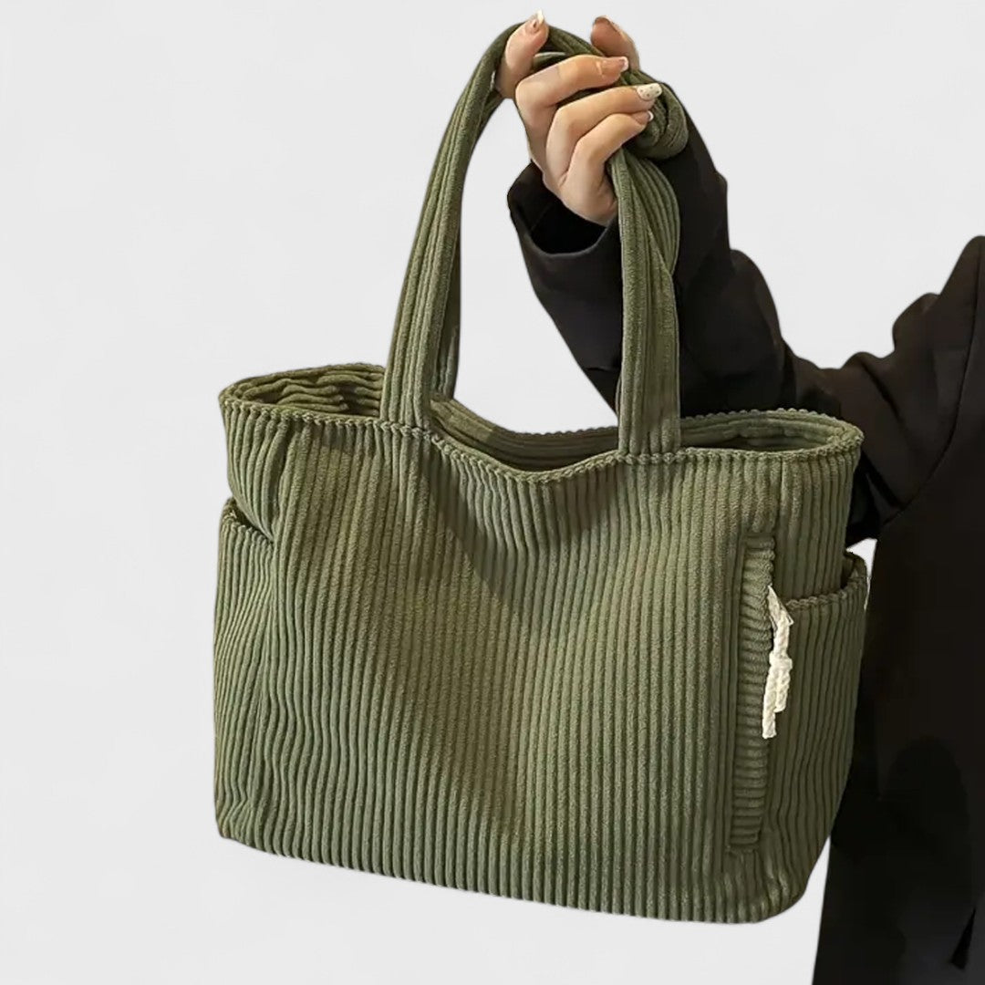 Tilda – Sac Tote Côtelé avec Cordon