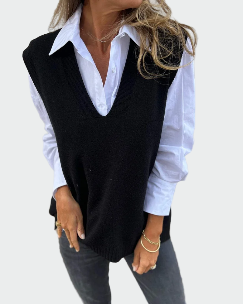 Gilet Tricoté Sans Manches