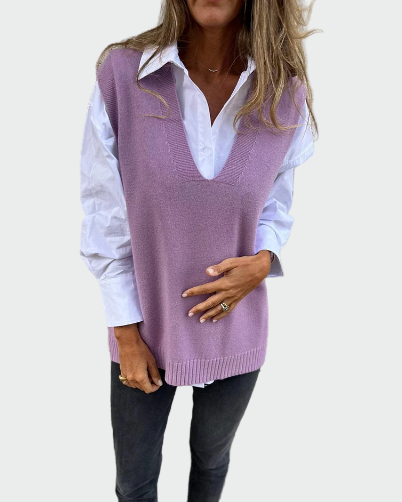 Gilet Tricoté Sans Manches