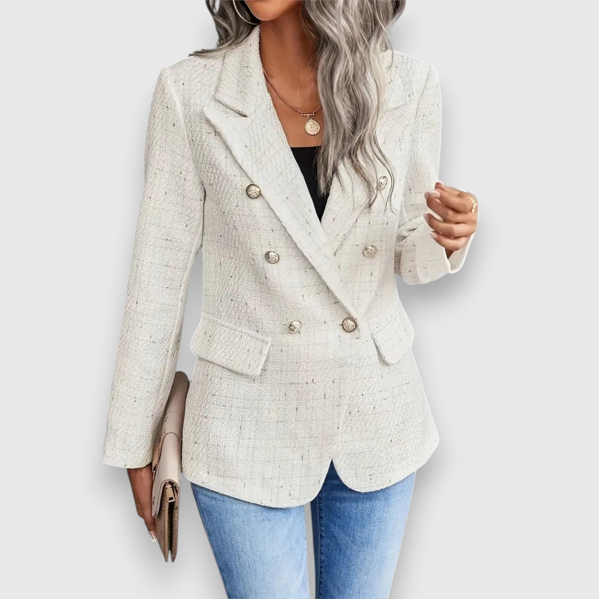 Blazer en Tweed Léger Zarela