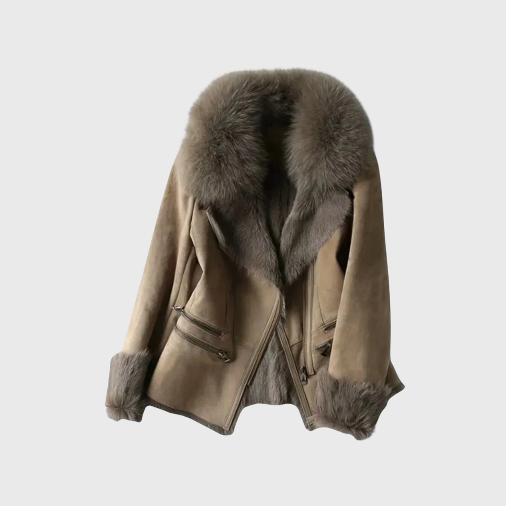 Veste Élégante en Cuir de Mouton
