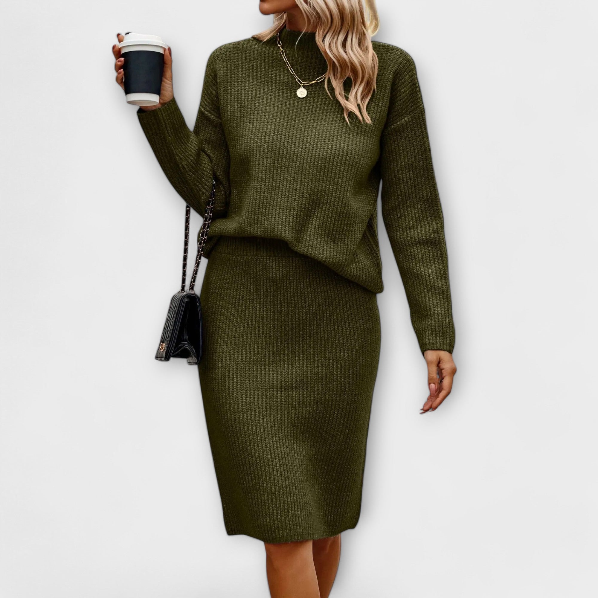 Ensemble Élégant Pull et Jupe