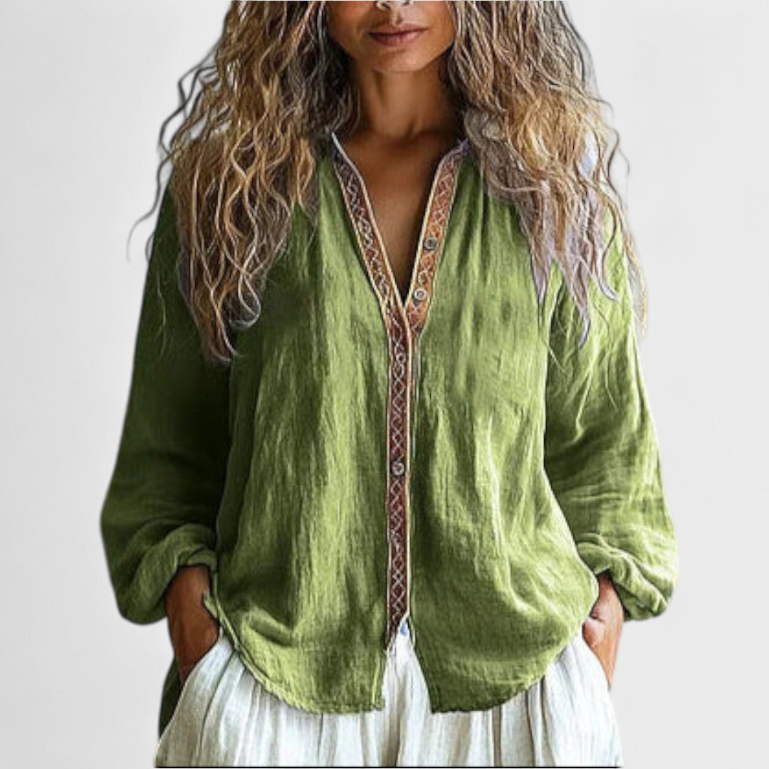 Chemisier Vintage Élégant Aurélie