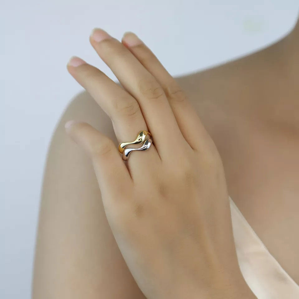 Bague Vague en Or 18K