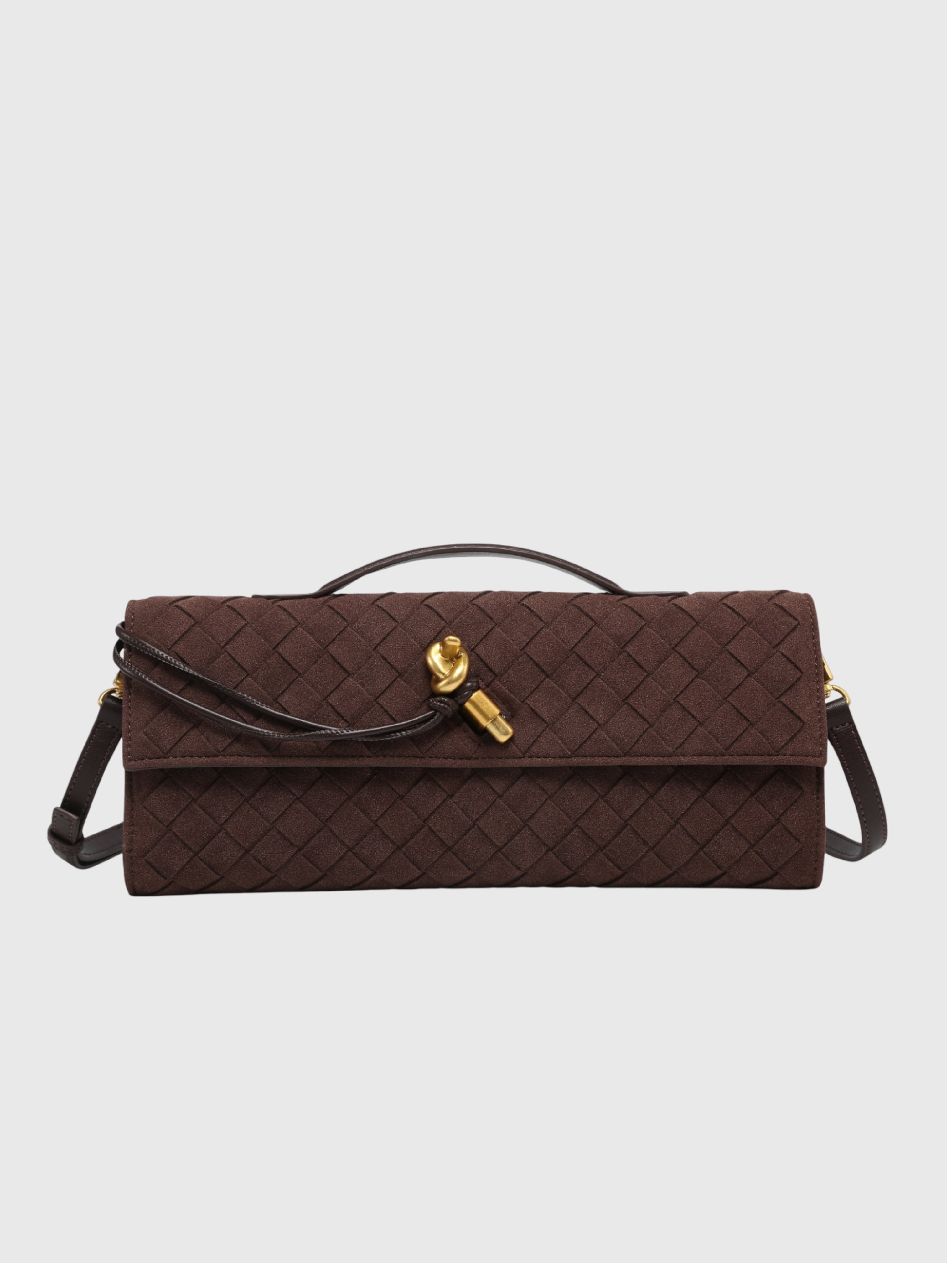 Pochette Luxe en Suède Intrecciato