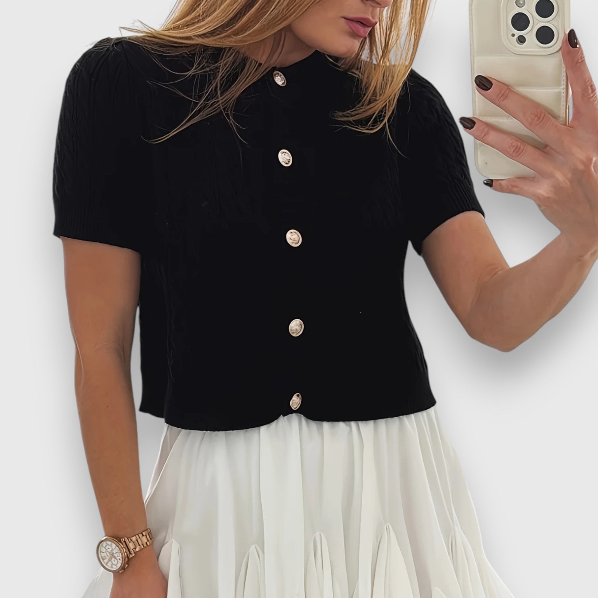 Cardigan Court à Boutons Liova