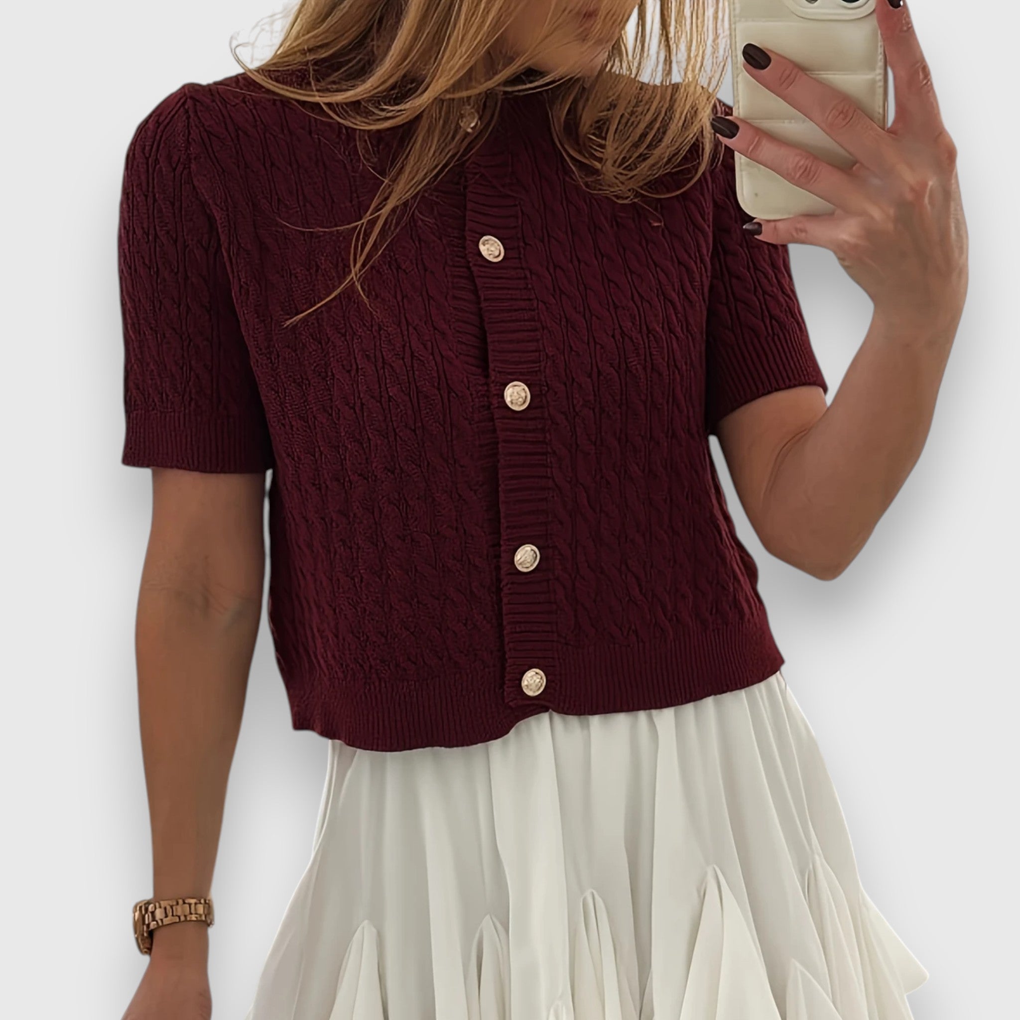 Cardigan Court à Boutons Liova