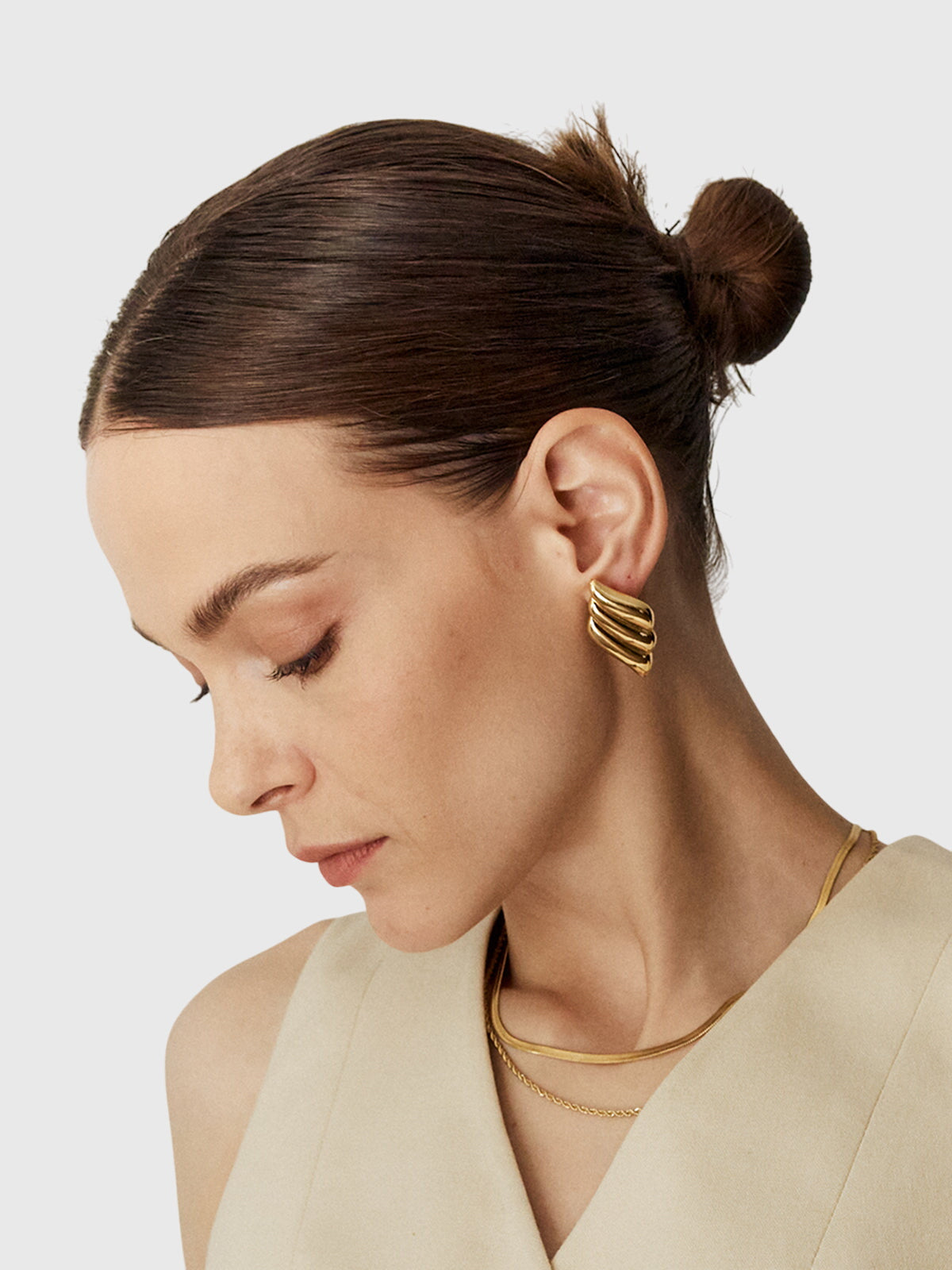 Boucles d'Oreilles Aile à Trois Couches