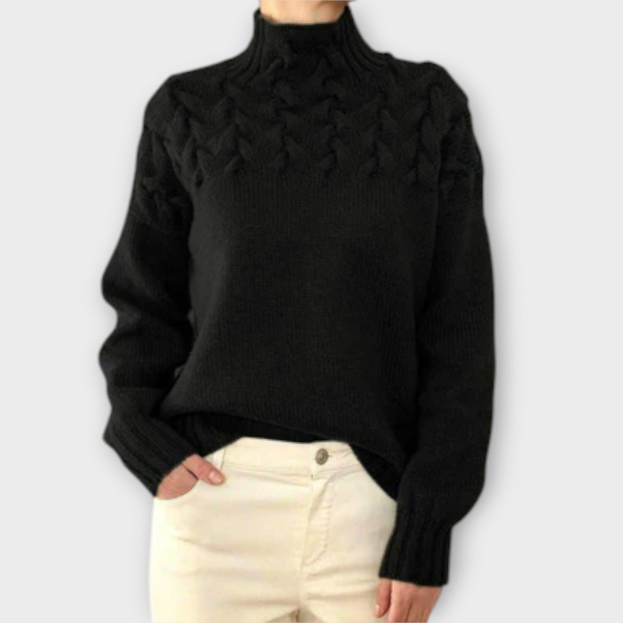 Pull Femme Élégant à Tresses
