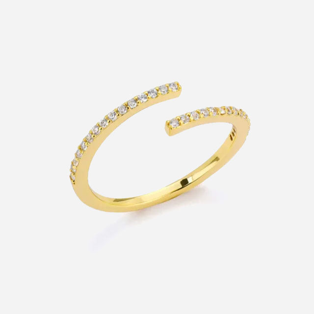 Bague Classique en Zirconium 18K