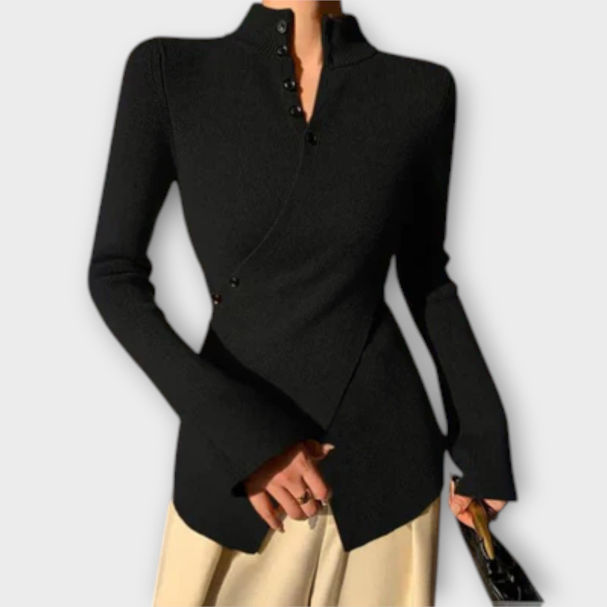 Pull en Maille Fine à Boutons