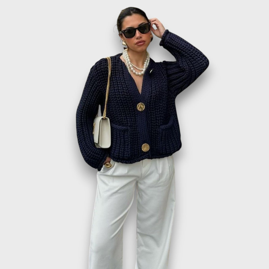 Cardigan Court en Maille Chunky