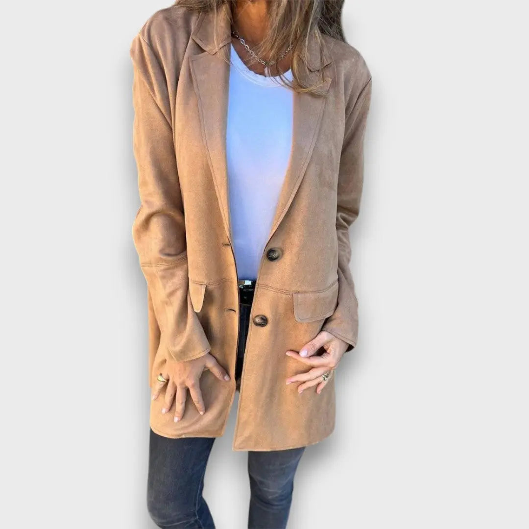 Blazer-Cardigan Doux Camel