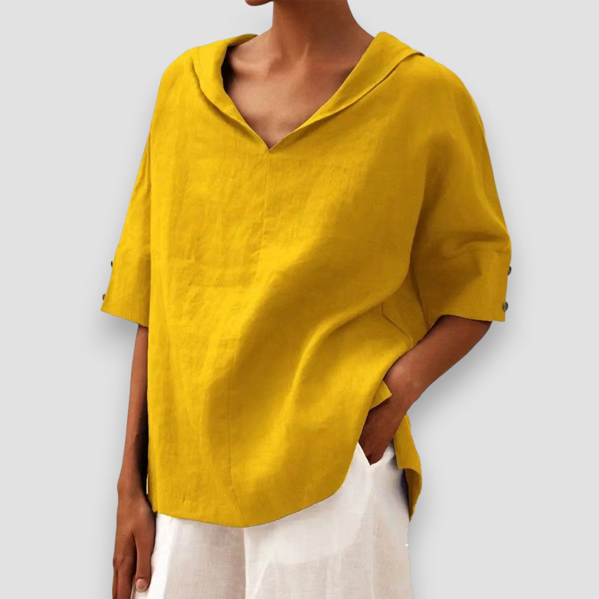 Chemise Élégante Col V Elda