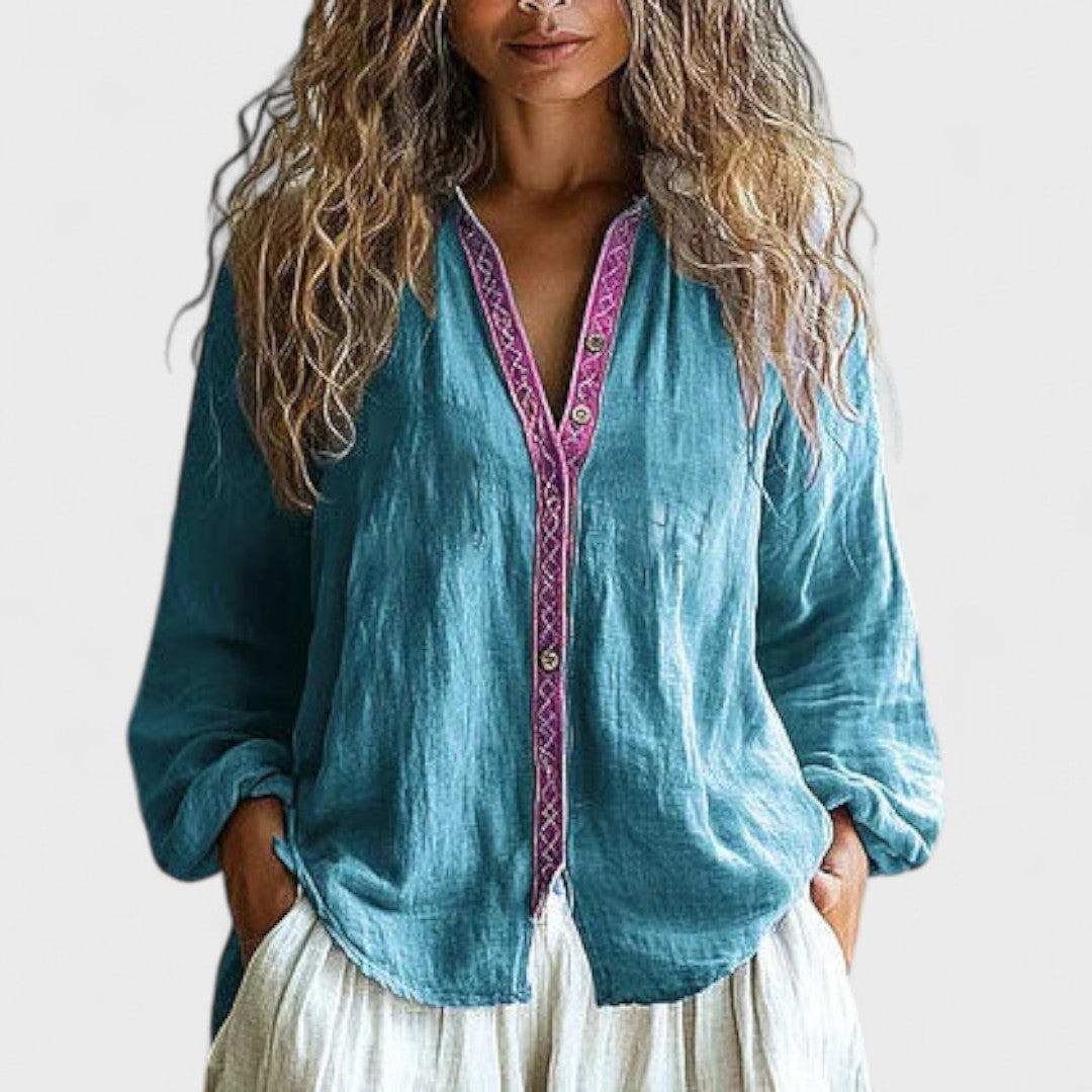 Chemisier Vintage Élégant Aurélie