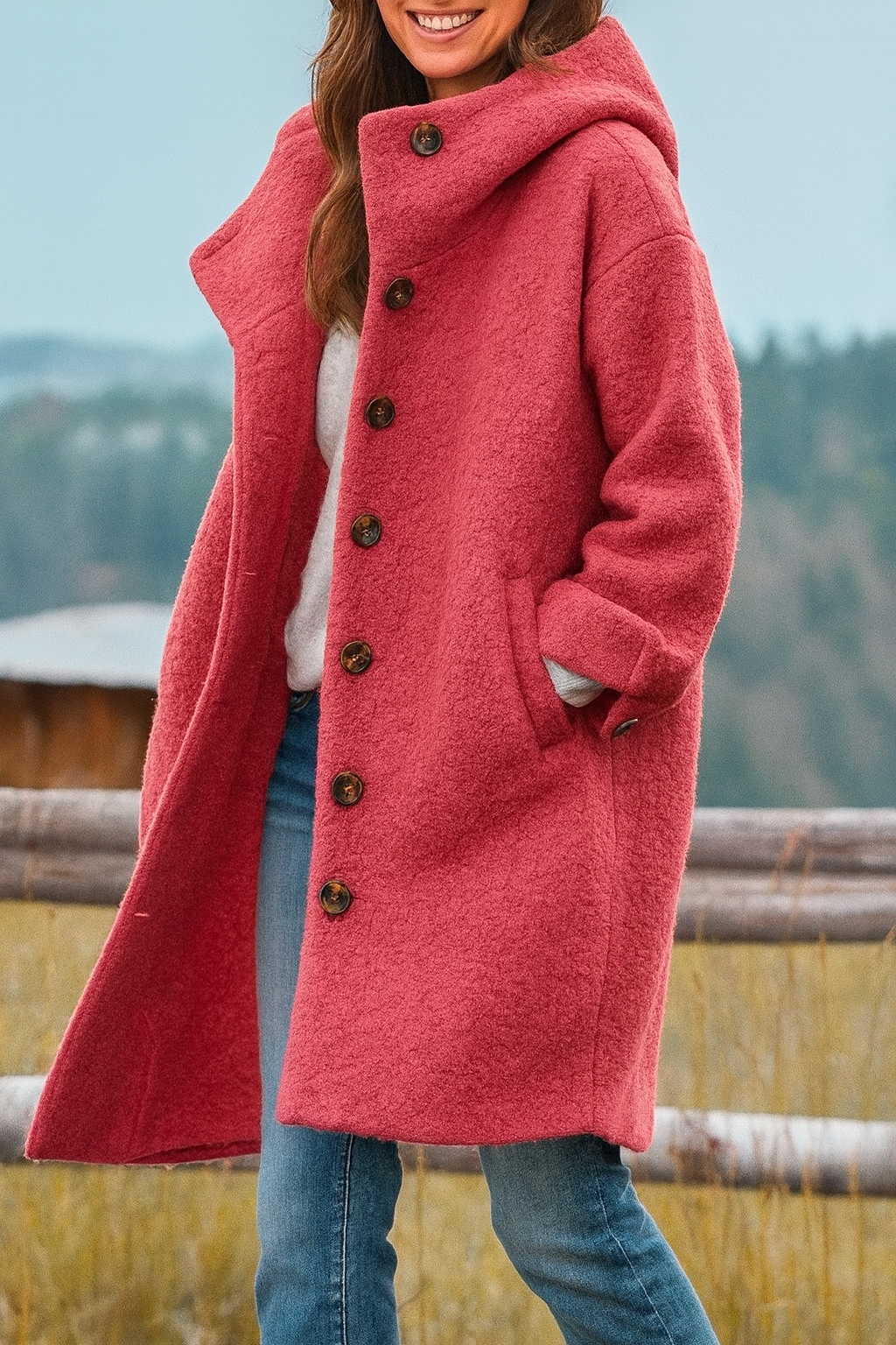 Manteau Doux à Capuche