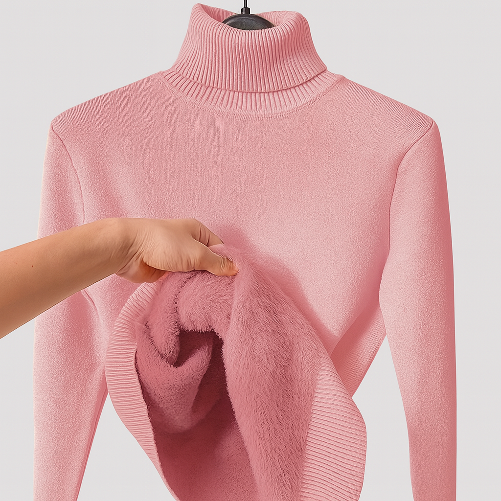 Pull Doux à Col Roulé