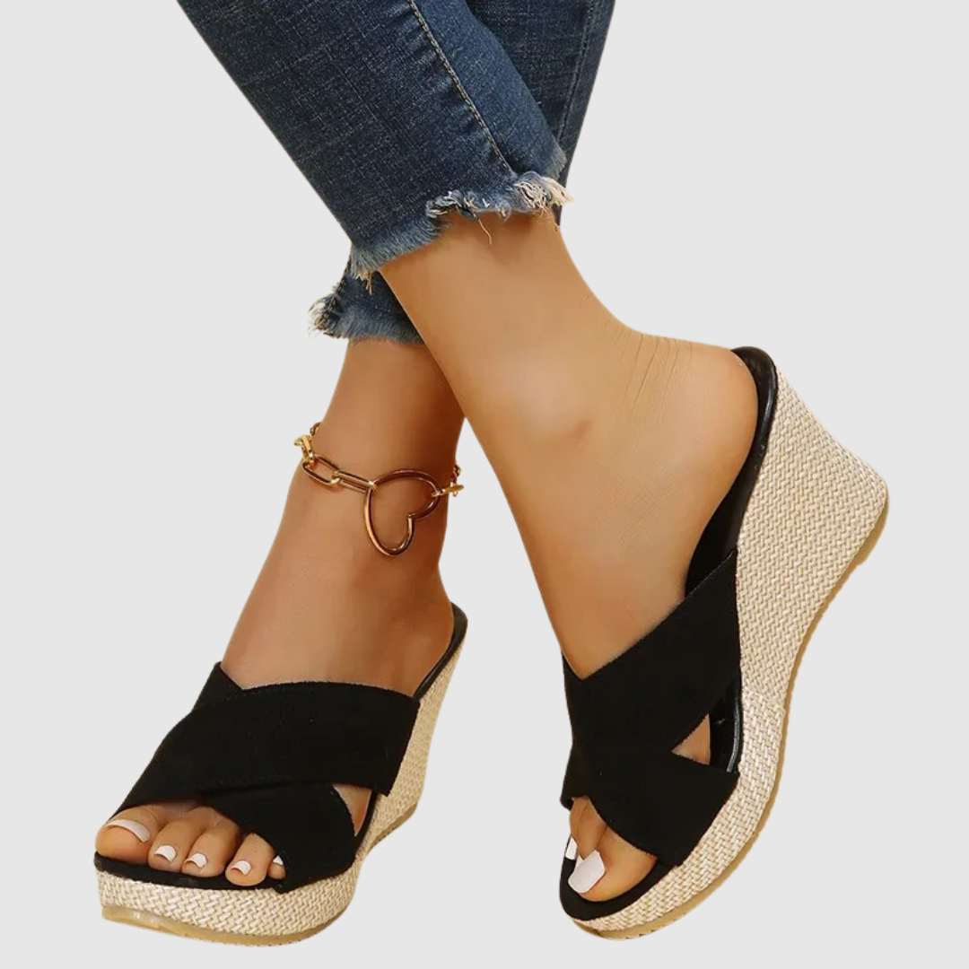 Sandales Élégantes à Talons Compensés