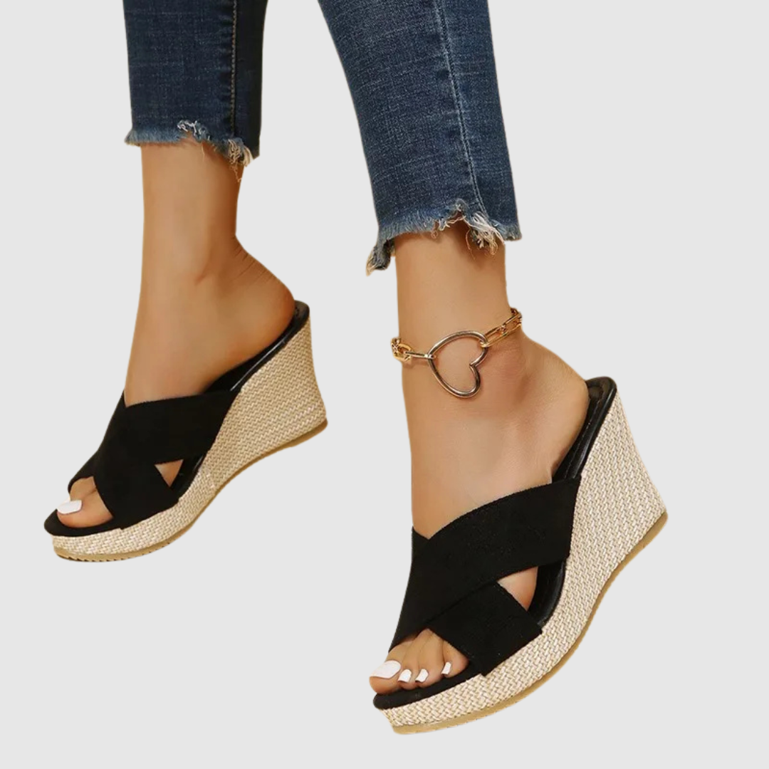 Sandales Élégantes à Talons Compensés