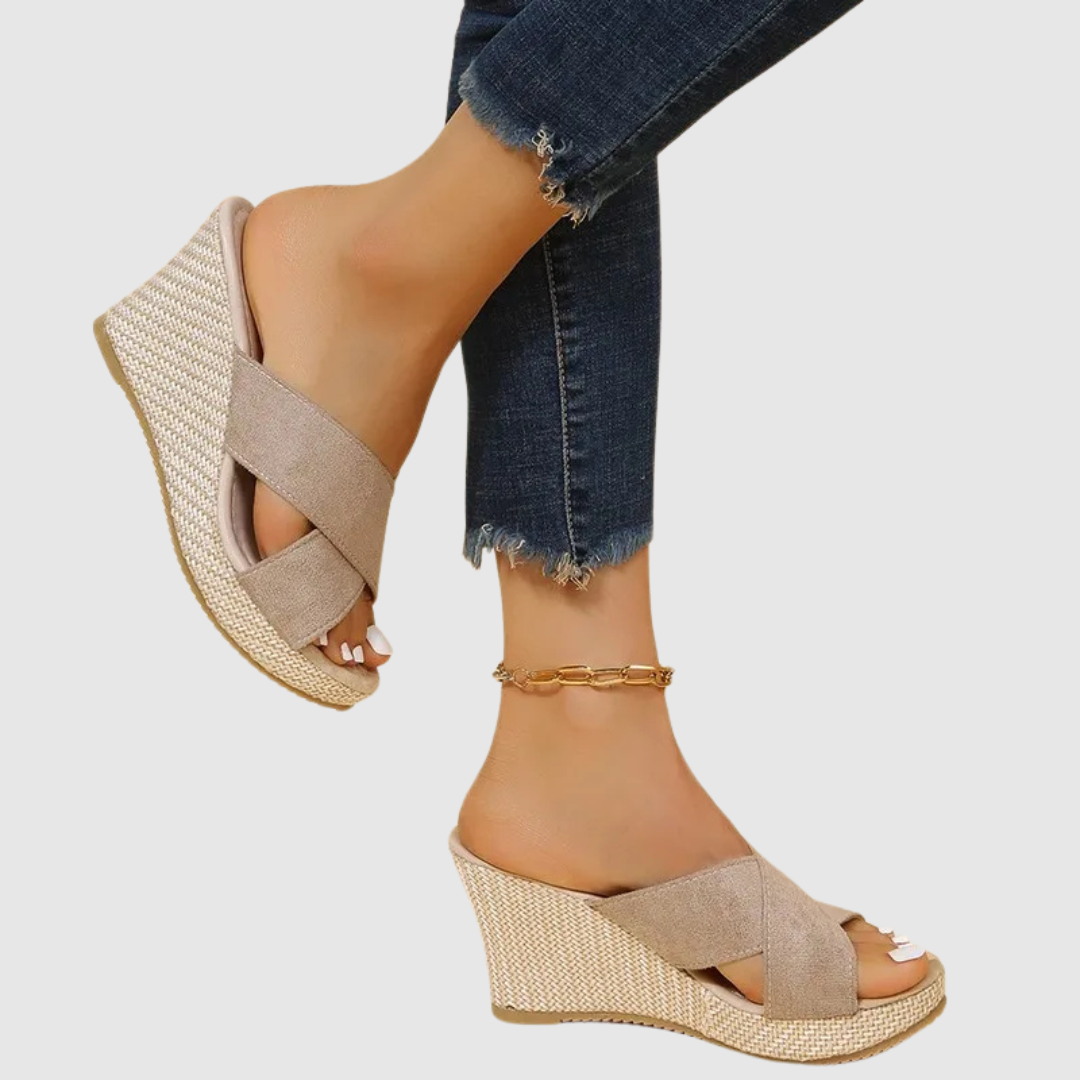 Sandales Élégantes à Talons Compensés