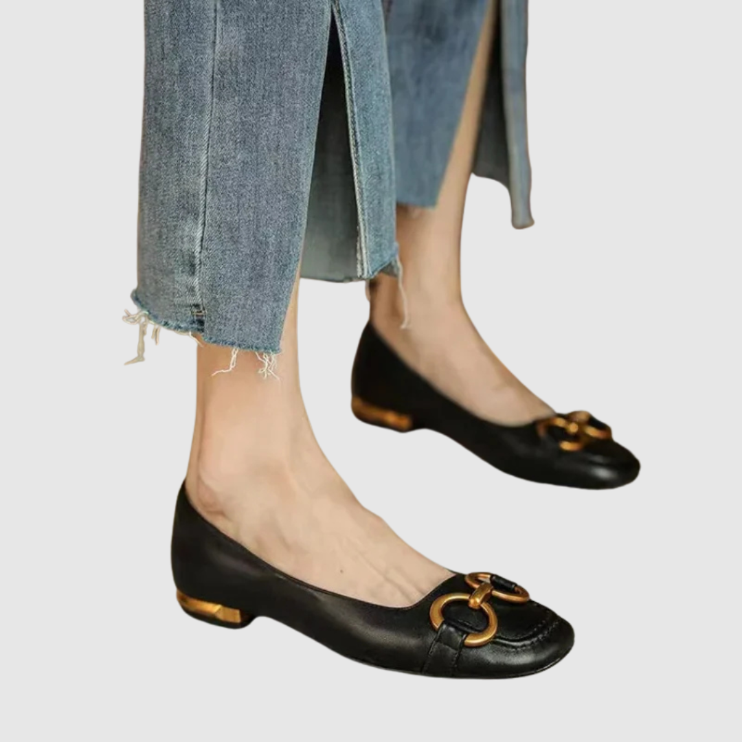 Ballerines de Soirée en Cuir