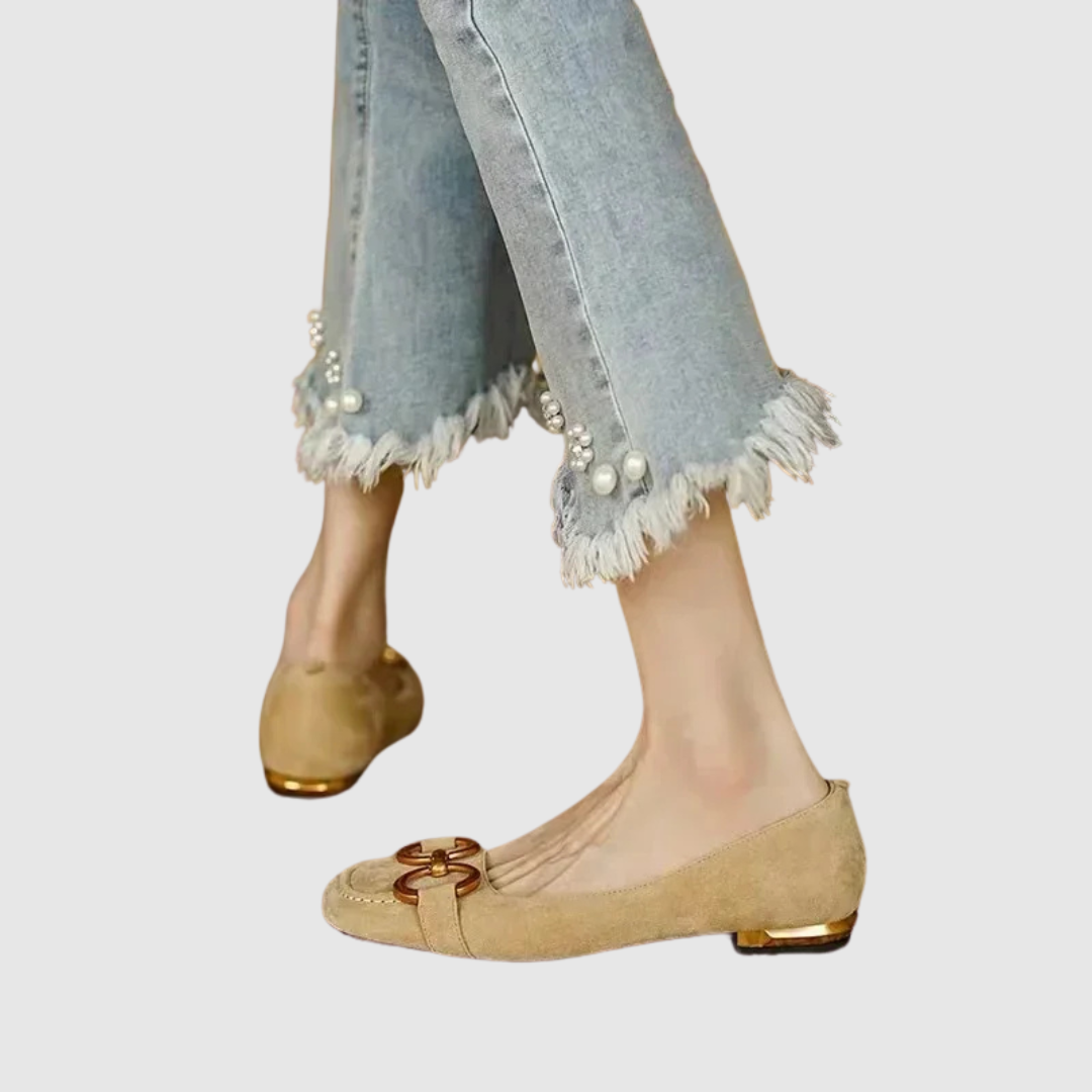 Ballerines de Soirée en Cuir