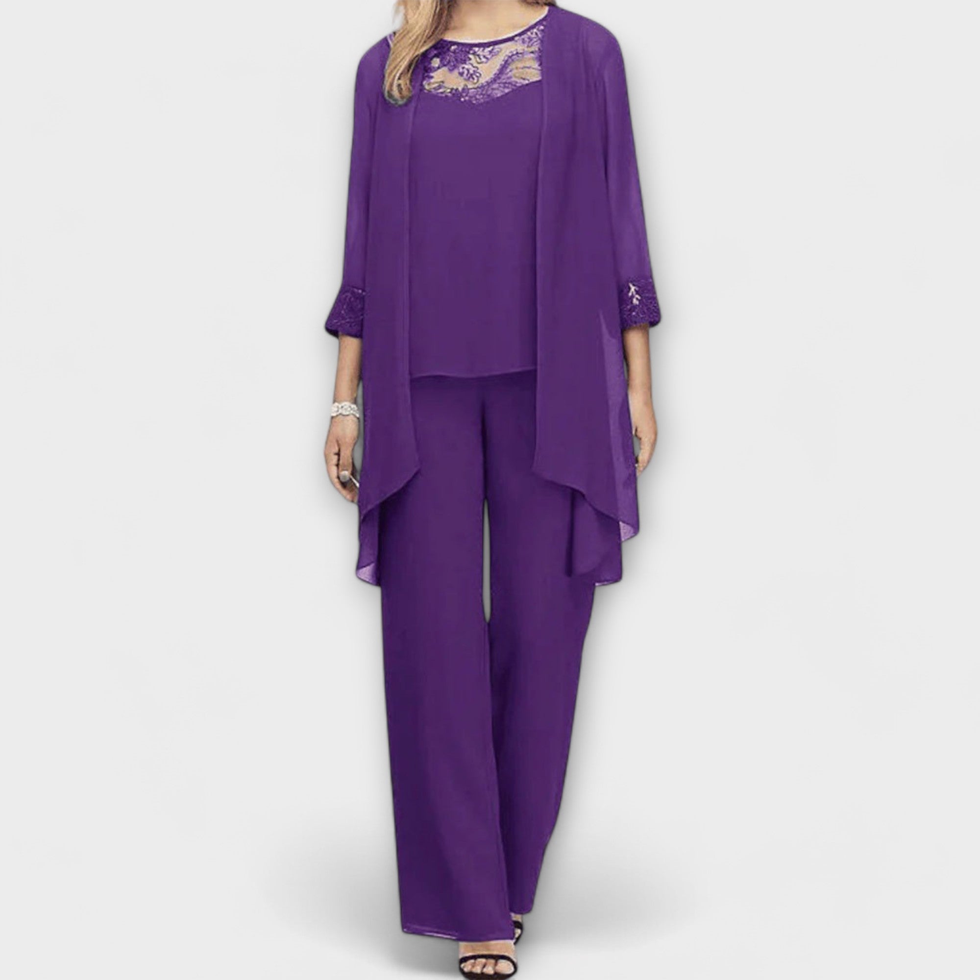 Ensemble Tricot 3 Pièces Élégant