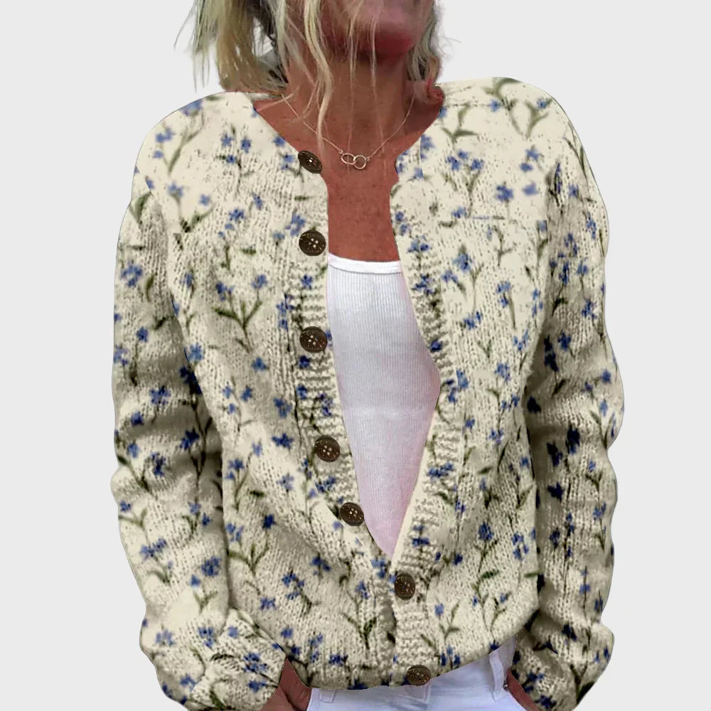 Gilet Chic en Maille à Motifs