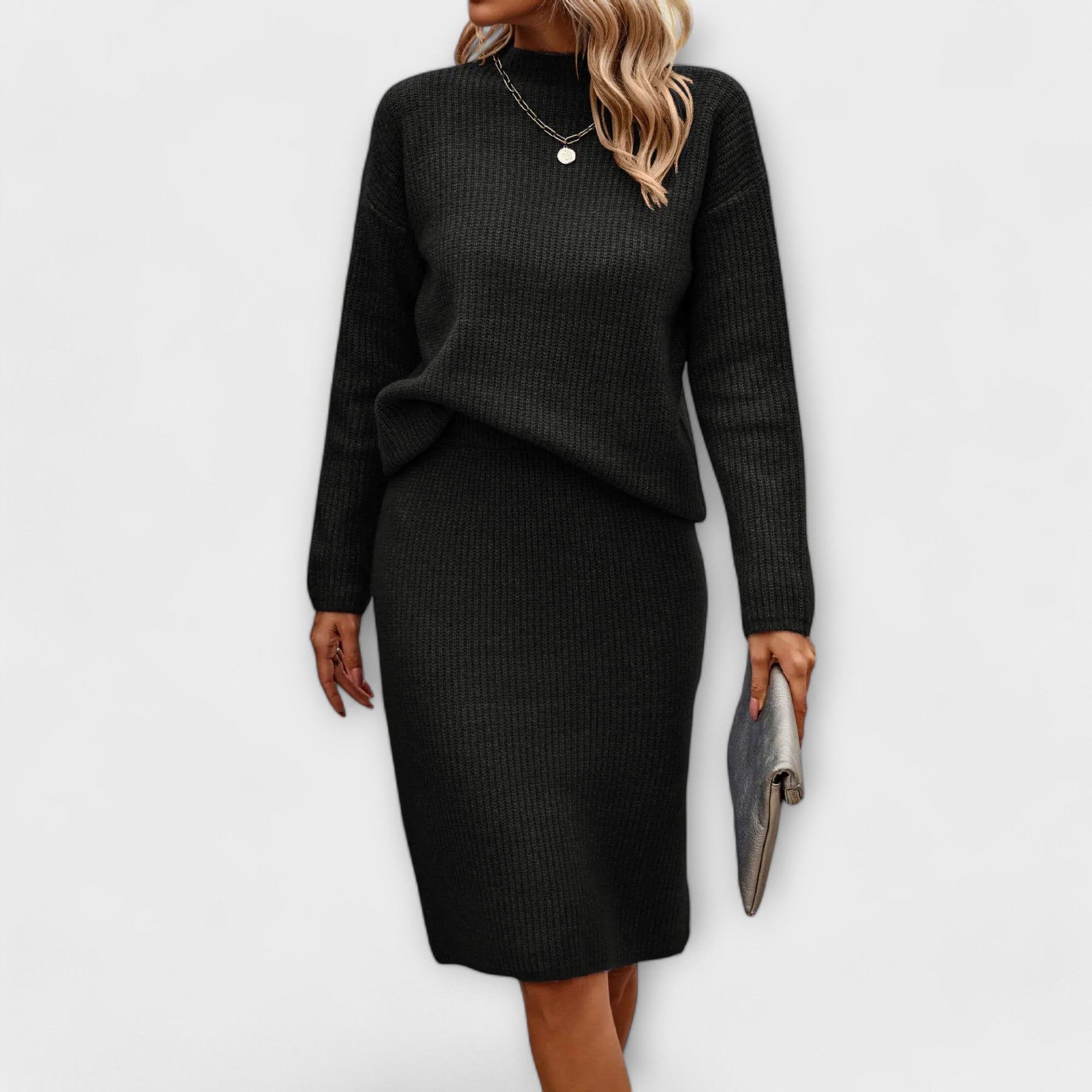 Ensemble Élégant Pull et Jupe