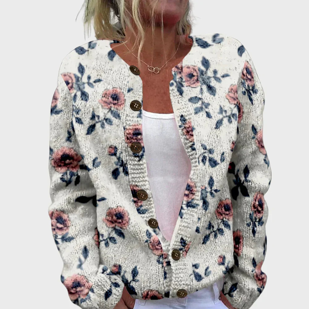 Gilet en Maille Élégant à Motif