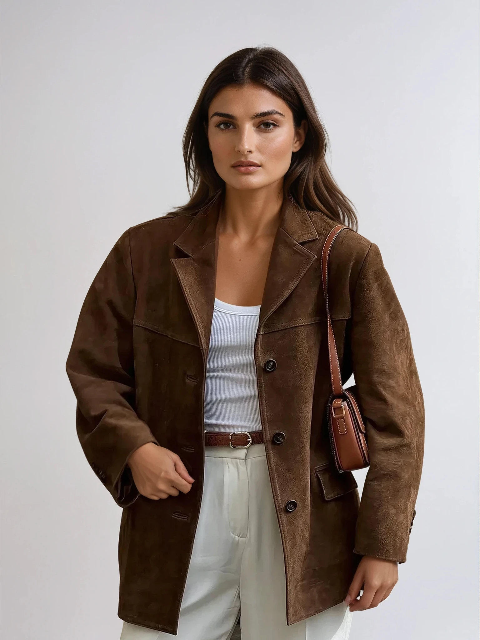 Blazer Élégant en Daim FIORA