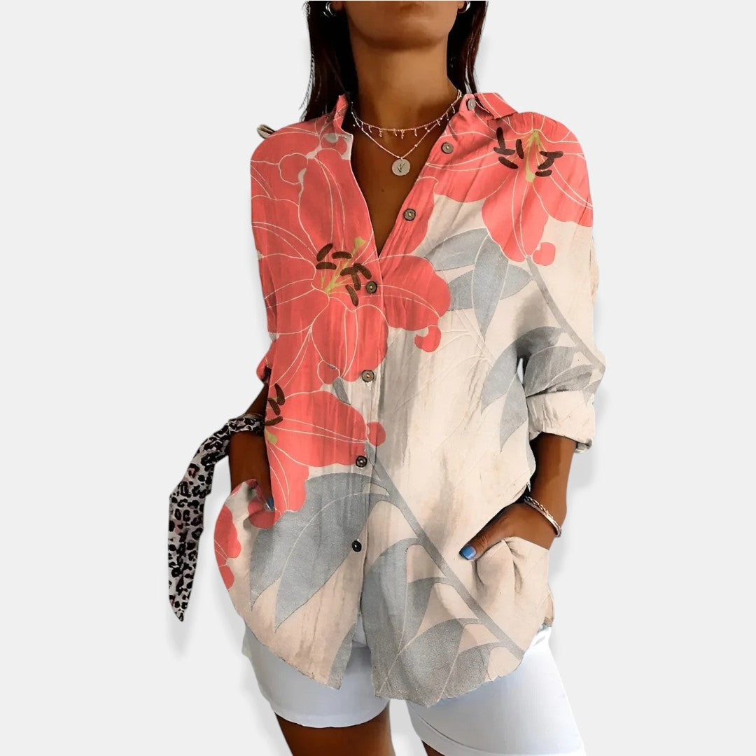 Blouse Florale à Boutons LYSSA™