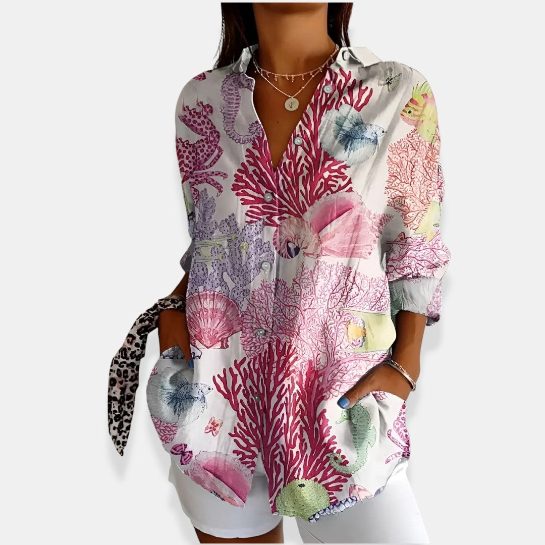 Blouse Florale à Boutons LYSSA™